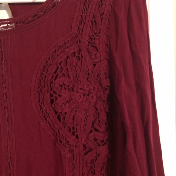JOBIFL Maroon/Burgundy Babydoll Dress - Picture 2 of 4